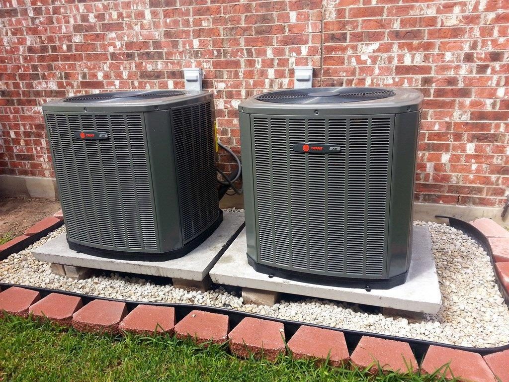 two trane air conditioner coils outside arizona
