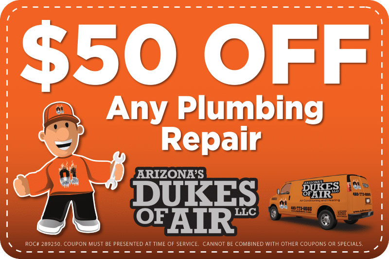 The Dukes of Air $50 Plumbing Repair Coupon